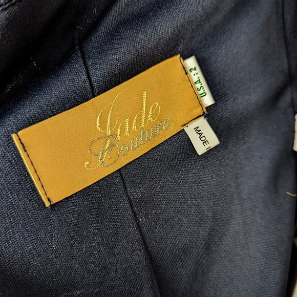 JADE Couture Blue Maxi Gown Dress Sz 2 - Picture 7 of 7